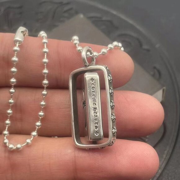 Chrome Heart Rotating Holy Sword Cross Necklace - Picture 4 of 5